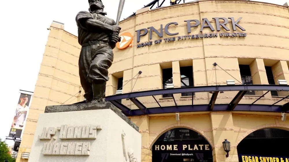 Set on the Allegheny River^ PNC Park is the home of Major League Baseball's Pittsburgh Pirates. Pittsburgh^ PA^ USA - August 5^ 2024