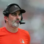 Syndication: Akron Beacon Journal: Cleveland Browns coach Kevin Stefanski walks the sideline during a game against the Green Bay Packers on Sept. 21, 2025, in Cleveland.