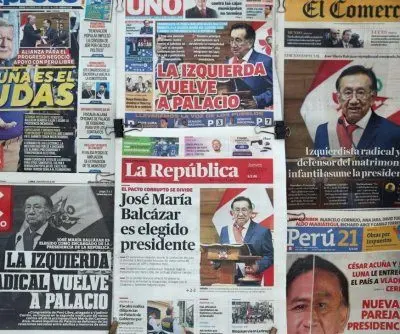 Peru’s interim president continues on trial one day after taking office