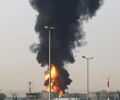 Iranian drone strike sets stategically key UAE oil trading hub on fire