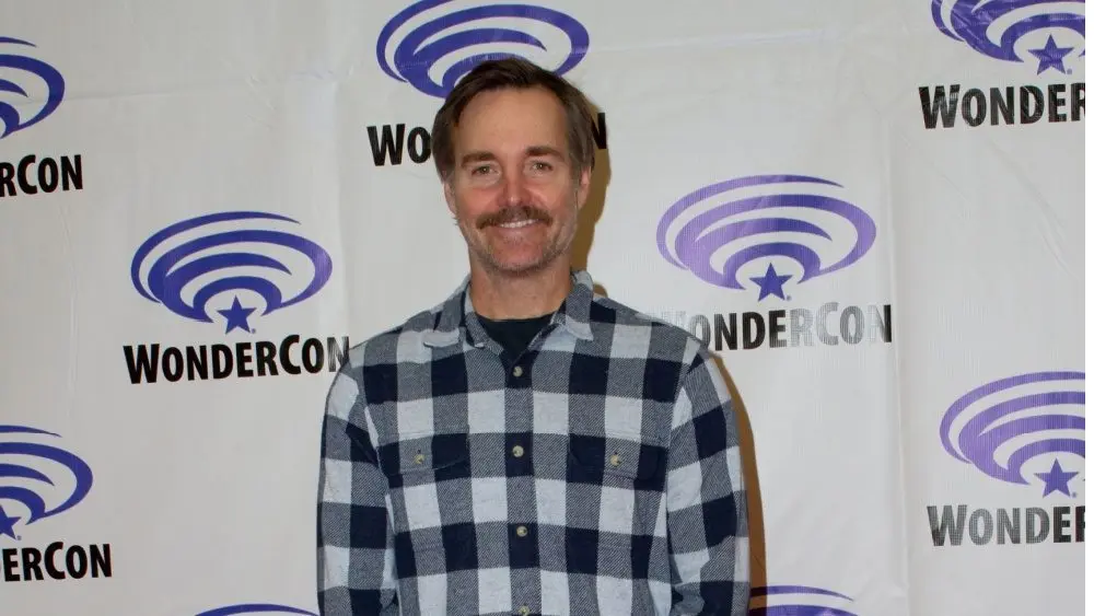 Will Forte arrives at the press room for "Housebroken" during Day 2 of the 2023 WonderCon convention at the Anaheim Convention Center on March 25^ 2023.