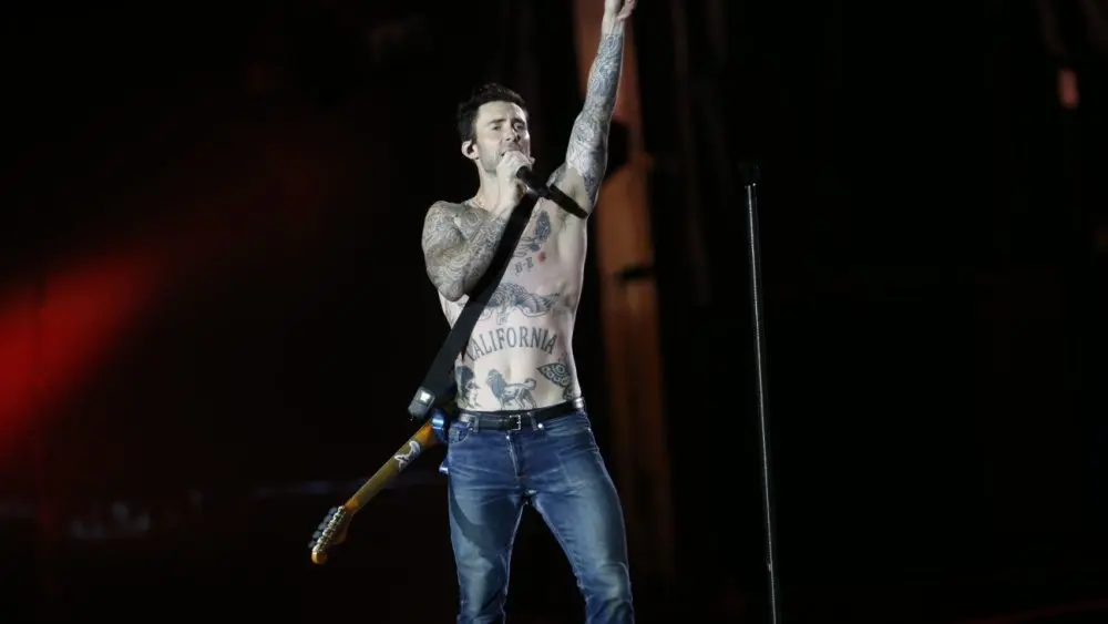 Lead singer Adan Levine of Maroon 5 performs during the Rock in Rio 2017 concert Rio de Janeiro^ Brazil September 16th^ 2017