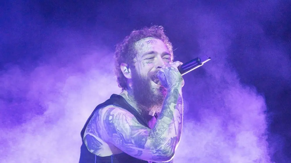 Post Malone performs at Bonnaroo music festival Manchester^ Tennessee USA - 06-15-2024