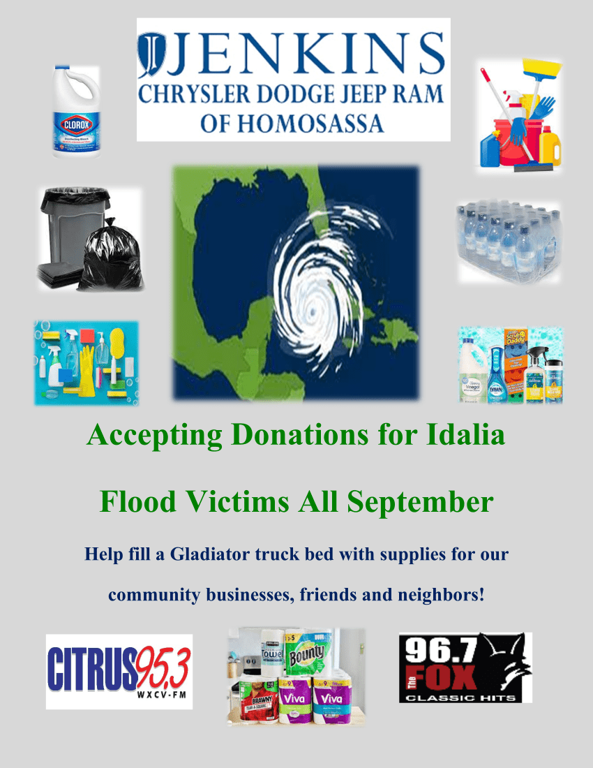 jenkins-cdjr-donations-for-idalia-flood-victims-flyer