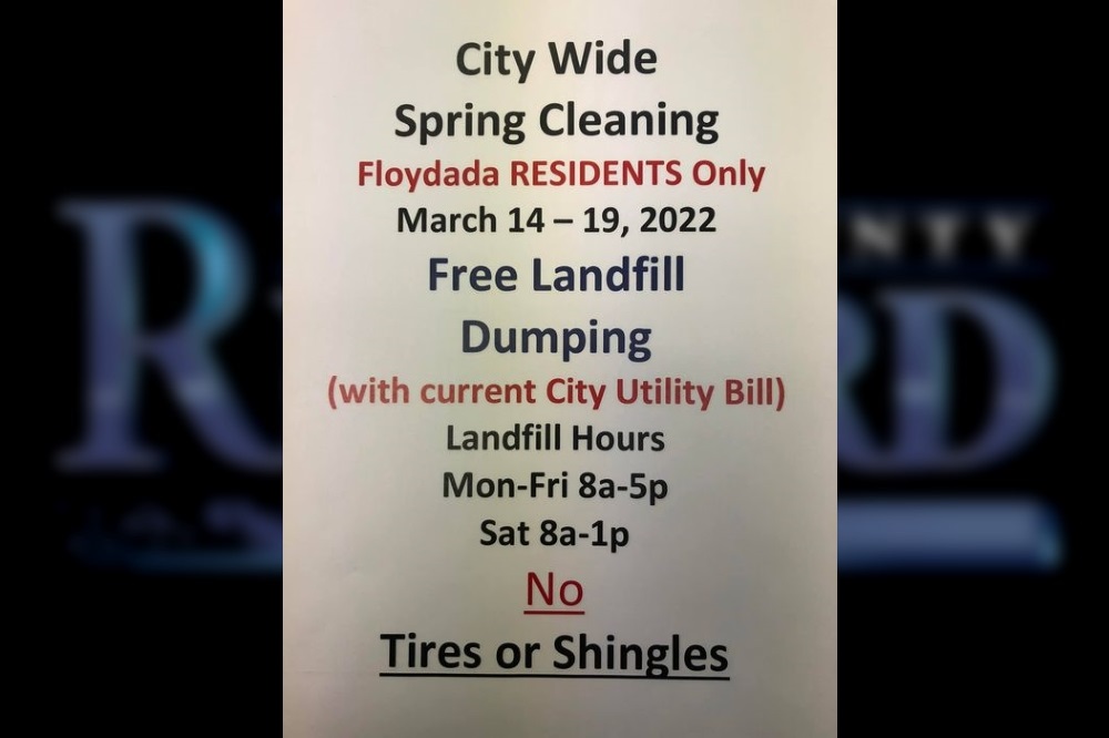 Spring Break Spring Cleaning for Floydada | Floyd County Record
