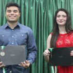 Mary Strange and Andrew Suarez received a perfect attendance award for being present every day for all 4 years of high school. (FCHS Photo/Used with Permission)