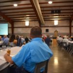 Lighthouse Electric Cooperative members listen during the 2022 Annual Meeting held at the Floyd County Friends Unity Center. (Ryan Crowe/FCR)