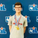Bryson Klein with his first place biology and 6th overall medals at the state UIL meet in Austin. (Lockney ISD photo)