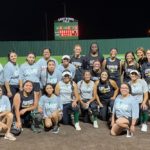 The current and former Lady Winds softball teams after their alumni game on Saturday, June 18. (Gilbert Trevino/Used with Permission)