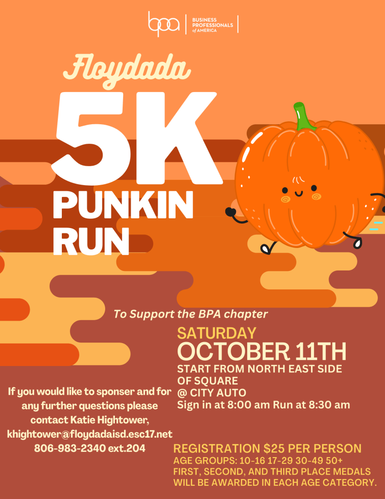 Floydada BPA Hosts Annual 5k Punkin Run at Punkin Days | Floyd