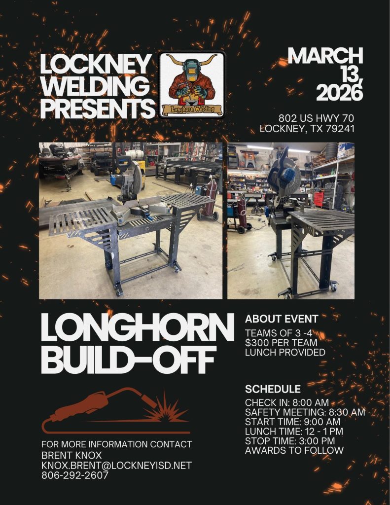Stephan Lockney Lockney Welding to Host Longhorn Build-Off | Floyd County Record