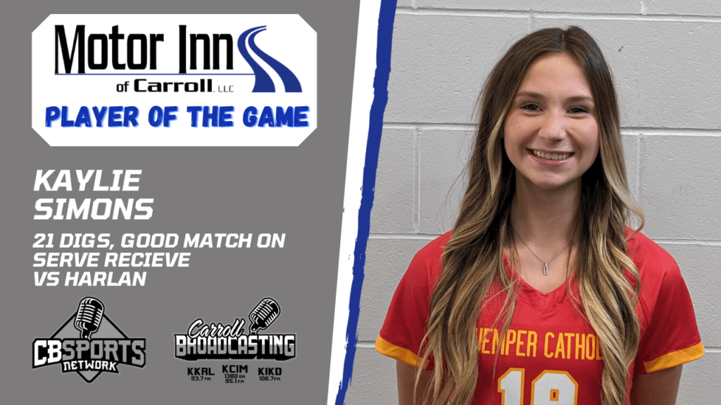 Kaylie Simons of Kuemper Catholic Volleyball 10-10-23 | CB Sports