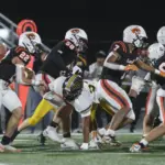 fb-chs-ahs097-25-10-24: Carroll High wins a Class 3A district title with a 35-7 win over Atlantic in a battle of 3-0 teams (in district play) at Carroll Athletic Field on Friday, October 24, 2025.