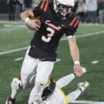 fb-chs-ahs101-25-10-24: Carroll High wins a Class 3A district title with a 35-7 win over Atlantic in a battle of 3-0 teams (in district play) at Carroll Athletic Field on Friday, October 24, 2025.