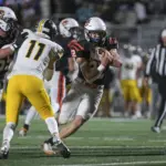 fb-chs-ahs107-25-10-24: Carroll High wins a Class 3A district title with a 35-7 win over Atlantic in a battle of 3-0 teams (in district play) at Carroll Athletic Field on Friday, October 24, 2025.