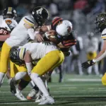 fb-chs-ahs110-25-10-24: Carroll High wins a Class 3A district title with a 35-7 win over Atlantic in a battle of 3-0 teams (in district play) at Carroll Athletic Field on Friday, October 24, 2025.