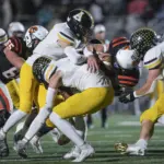 fb-chs-ahs111-25-10-24: Carroll High wins a Class 3A district title with a 35-7 win over Atlantic in a battle of 3-0 teams (in district play) at Carroll Athletic Field on Friday, October 24, 2025.