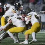 fb-chs-ahs112-25-10-24: Carroll High wins a Class 3A district title with a 35-7 win over Atlantic in a battle of 3-0 teams (in district play) at Carroll Athletic Field on Friday, October 24, 2025.