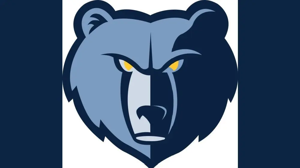 Memphis Grizzlies Logo^ A blue bears head with yellow eyes