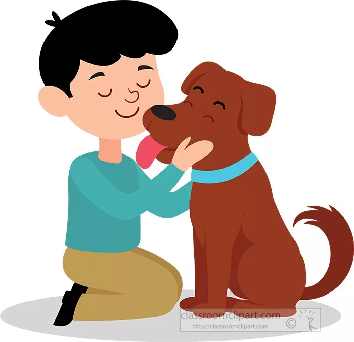boy-holding-pet-cute-brown-dog-clipart