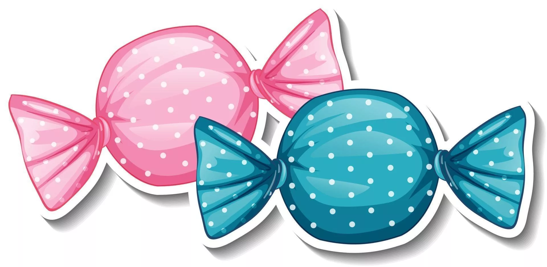 wrapped-sweet-candies-sticker-on-white-background-free-vector