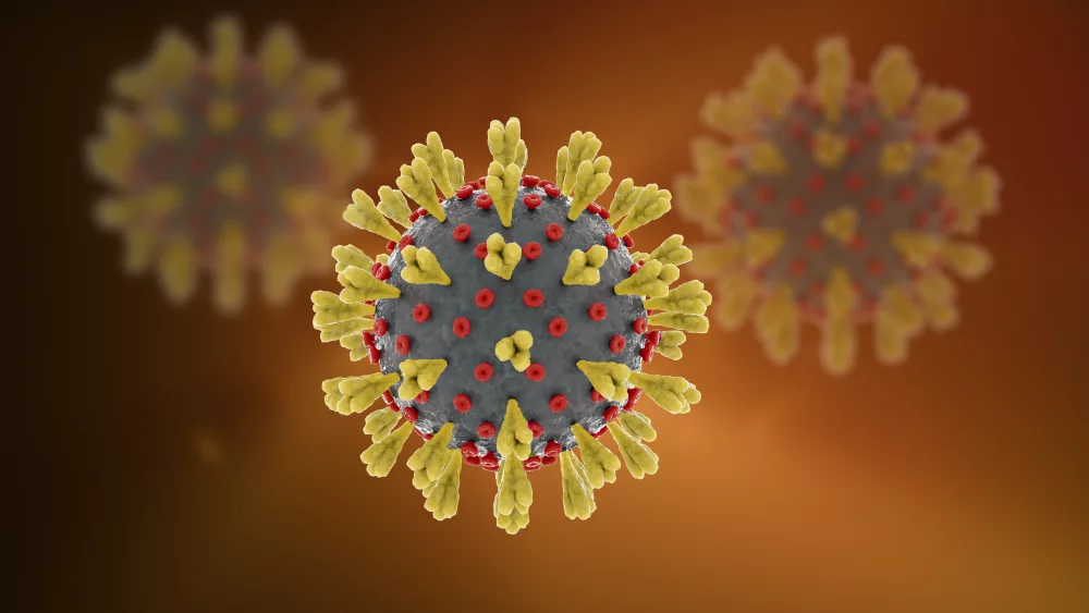 coronavirus-covid-19-yellow-germs-with-light-rays-3d-render