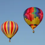 A Hot Air Balloon Lands Safely in a Backyard