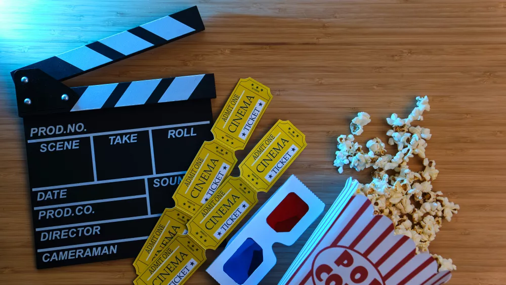 clapper-board-movies-tickets-and-popcorn