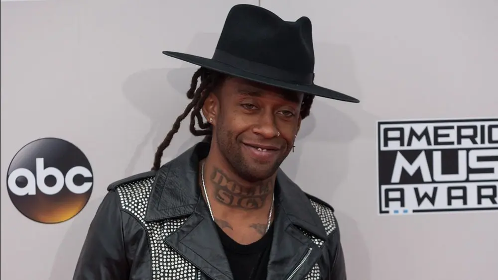 Rapper Ty Dollar Sign arrives on the Red Carpet at the 2016 American Music Awards in Los Angeles^ California at the Microsoft Theater