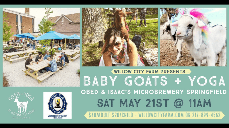 Baby Goats + Yoga At Obed and Isaac’s This Weekend
