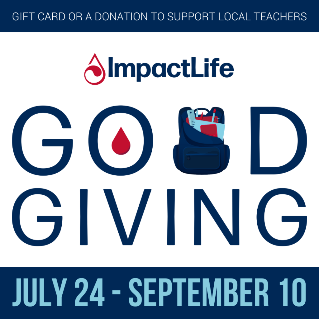 ImpactLife Offering New Incentive To Blood Donors Through September 10 ...