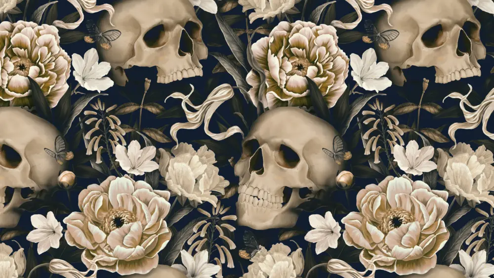 vintage-floral-seamless-wallpaper-with-skulls-peonies-butterflies-dark-botanical-background-repeating-pattern-for-design-of-fabric-paper-wallpaper-canvas-hand-drawn-3d-illustration