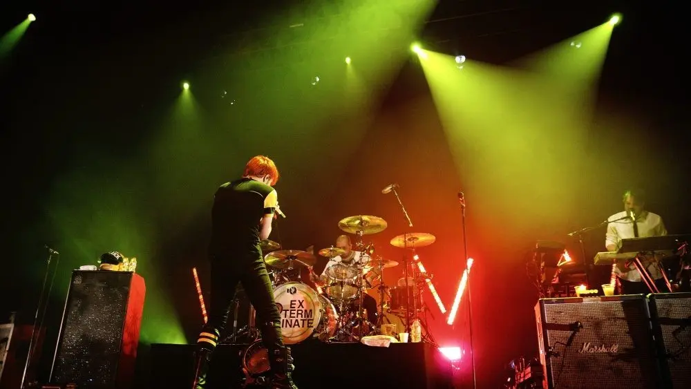 Gerard Way^ frontman of My Chemical Romance band^ performs at Sant Jordi Club on March 5^ 2011 in Barcelona^ Spain.
