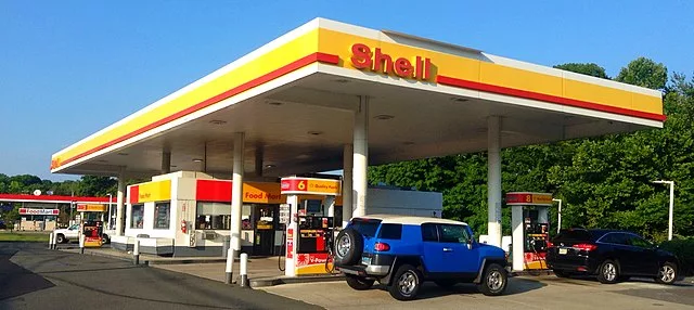 gas station, Shell