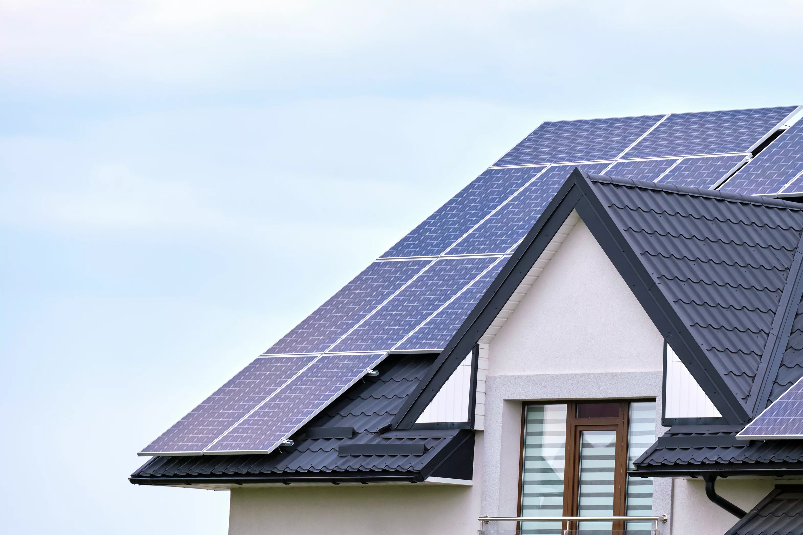 solar panel on residence