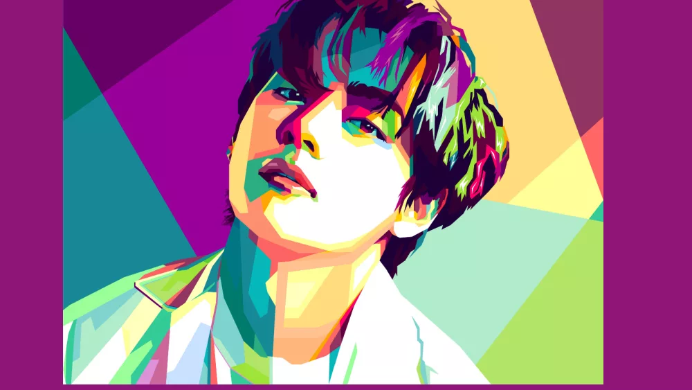 Illustration of Kim Taehyung a.k.a V of Kpop band BTS