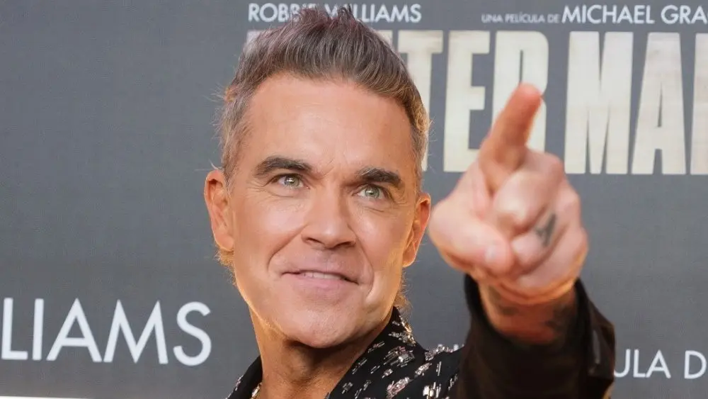 Robbie Williams attends the 'Better Man' premiere at the Capitol cinema on December 04^ 2024 in Madrid^ Spain.