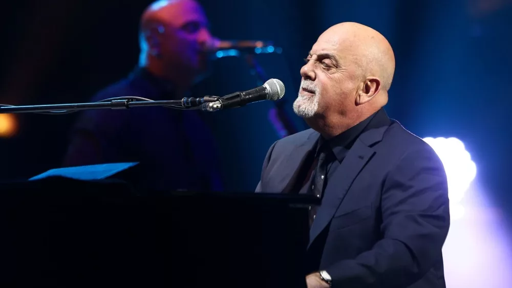 Singer Billy Joel performs in concert at Madison Square Garden on November 21^ 2016 in New York City.