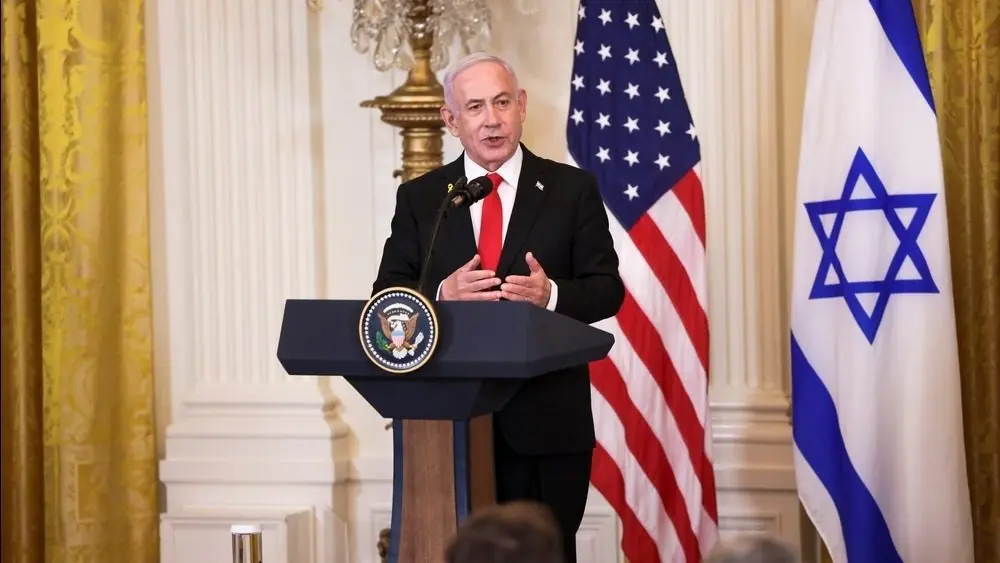 Israeli Prime Minister Benjamin Netanyahu at the White House WASHINGTON^ DC^ USA - February 4^ 2025