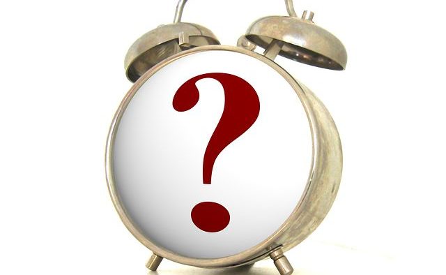 Clock with question mark