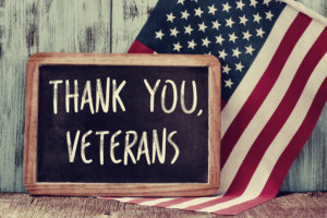 thetextthankyouveteranswritteninachalkboardand