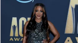 Mickey Guyton at the 2022 Academy of Country Music Awards Arrivals at Allegient Stadium on March 7^ 2022 in Las Vegas^ NV.