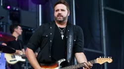 Randy Houser performs during Luke Bryan's 'Kick The Dust Up' Tour at Vanderbilt Stadium on July 11^ 2015 in Nashville^ Tennessee.