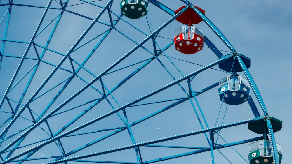 colorfulrideferriswheelinmotioninamusementparkon
