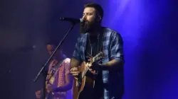 Jordan Davis performs at CMT's RAMJAM on June 3^ 2019 at TopGolf in Nashville^ Tennessee.