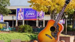 Exterior building and grounds of the Grand Ole Opry in Nashville. Nashville^ Tennessee^ USA - November 7^ 2021