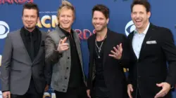 Barry Knox^ Josh McSwain^ Matt Thomas^ Scott Thomas^ Parmalee at the Academy of Country Music Awards 2018 at MGM Grand Garden Arena on April 15^ 2018 in Las Vegas^ NV