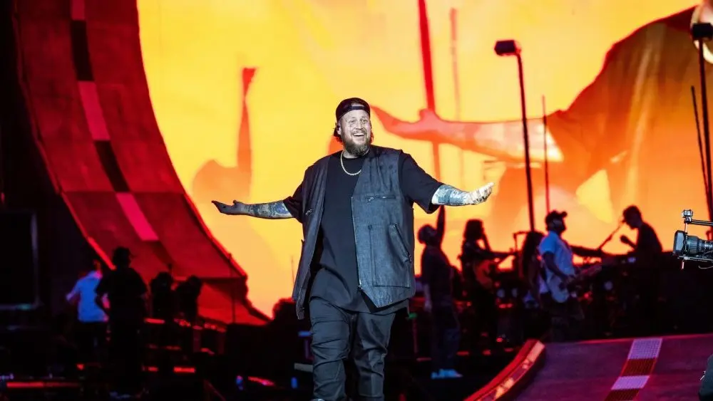 Jelly Roll performs at Tottenham Hotspur Stadium supporting on Post Malone's The BIG ASS World Tour London^ UK - September 20^ 2025