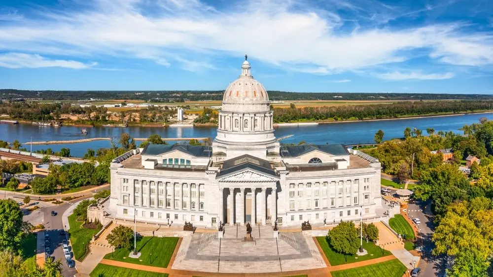 aerialviewofmissouristatecapitolinjeffersoncity-the