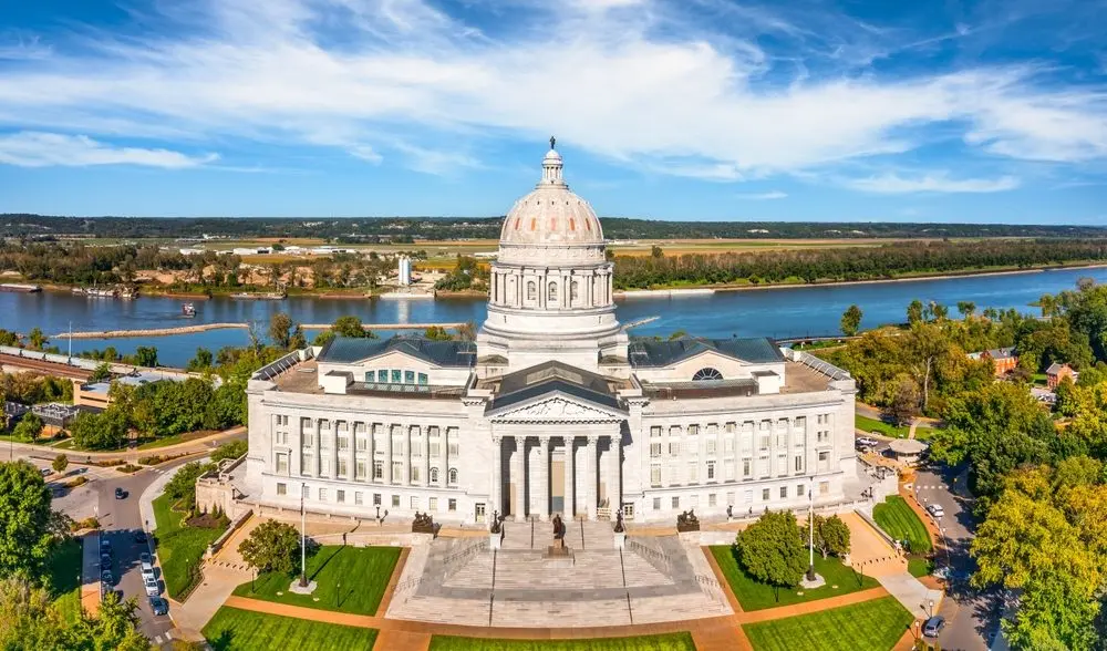 aerialviewofmissouristatecapitolinjeffersoncity-the